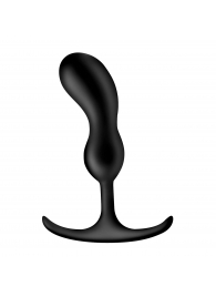 Черный массажер простаты с утяжелителями Premium Silicone Weighted Prostate Plug Medium - 16,3 см. - XR Brands - в Таганроге купить с доставкой