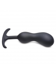 Черный массажер простаты с утяжелителями Premium Silicone Weighted Prostate Plug Large - 18,8 см. - XR Brands - в Таганроге купить с доставкой