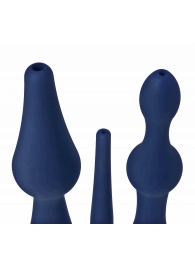 Набор из 3 универсальных насадок для анального душа Universal 3 Piece Silicone Enema Attachment Set - XR Brands - купить с доставкой в Таганроге