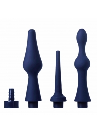 Набор из 3 универсальных насадок для анального душа Universal 3 Piece Silicone Enema Attachment Set - XR Brands - купить с доставкой в Таганроге