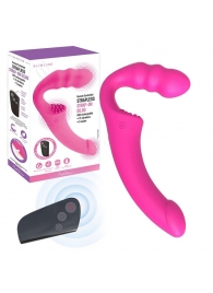 Розовый безремневой страпон Straples Strap-On Dildo - Erokay - купить с доставкой в Таганроге