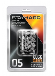 Прозрачная насадка с капельками STAY HARD COCK SLEEVE 05 CLEAR - Blush Novelties - в Таганроге купить с доставкой