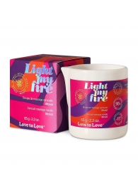 Массажная свеча Light My Fire с ароматом моной - 80 мл. - Love to Love - купить с доставкой в Таганроге