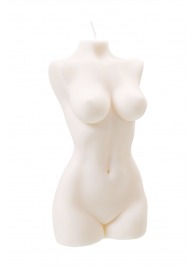 Белая интерьерная свеча в форме женского торса - 850 гр. - Pecado - купить с доставкой в Таганроге