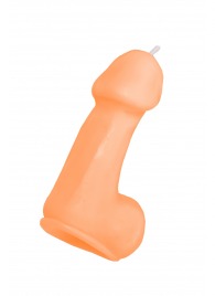 Оранжевая свеча в форме пениса - 47 гр. - Pecado - купить с доставкой в Таганроге