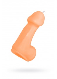 Оранжевая свеча в форме пениса - 47 гр. - Pecado - купить с доставкой в Таганроге