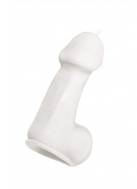 Белая свеча в форме пениса - 47 гр. - Pecado - купить с доставкой в Таганроге