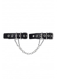 Черные оковы из одного ремешка с люверсами - Pecado - купить с доставкой в Таганроге