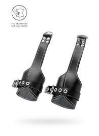 Черные подвесы с белой строчкой - Pecado - купить с доставкой в Таганроге