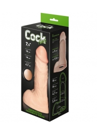 Телесный фаллоудлинитель с мошонкой Cock Next - 19 см. - LOVETOY (А-Полимер) - в Таганроге купить с доставкой