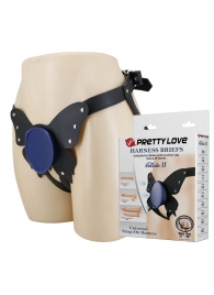 Синие трусики харнесс с платформой Caludio II - Baile - купить с доставкой в Таганроге