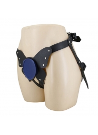 Синие трусики харнесс с платформой Caludio II - Baile - купить с доставкой в Таганроге