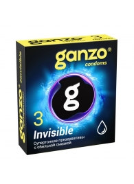 Супертонкие презервативы Ganzo Invisible - 3 шт. - Ganzo - купить с доставкой в Таганроге