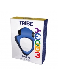 Синее эрекционное кольцо Wooomy Tribeс с вибрацией - Adrien Lastic - в Таганроге купить с доставкой