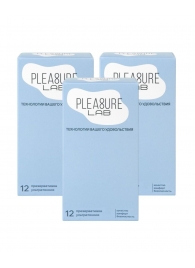 Набор из 3 упаковок ультратонких презервативов Pleasure Lab (по 12 шт.) - Pleasure Lab - купить с доставкой в Таганроге