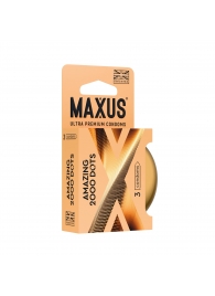 Точечные презервативы MAXUS 2000 Amazing Dots с железным кейсом - 3 шт. - Maxus - купить с доставкой в Таганроге