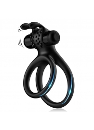 Черное эрекционное виброкольцо с подхватом мошонки Stay Hard - Boys of Toys - в Таганроге купить с доставкой