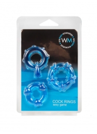 Набор из 3 синих эрекционных колец с различным рельефом - Erowoman-Eroman - в Таганроге купить с доставкой Набор из 3 синих эрекционных колец с различным рельефом - Erowoman-Eroman - в Таганроге купить с доставкой