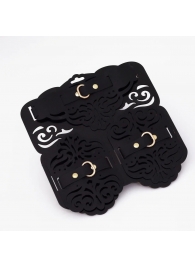 Фигурный набор для БДСМ-игр с узорами и золотистой фурнитурой - Crazy Handmade - купить с доставкой в Таганроге