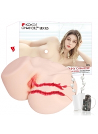Мастурбатор-полуторс с двойным слоем материала и вибрацией Jenny Onahole Real Vagina - KOKOS - в Таганроге купить с доставкой
