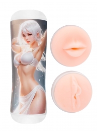 Двусторонний мастурбатор в колбе аниме - вагина и ротик - Tokyo Style - в Таганроге купить с доставкой