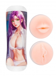 Двусторонний мастурбатор аниме - ротик и вагина - Tokyo Style - в Таганроге купить с доставкой