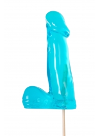 Голубой леденец в форме члена со вкусом блю кюрасао - 173 гр. - Sosuчki - купить с доставкой в Таганроге