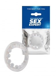 Эрекционное кольцо со стимулирующими шариками на поверхности - Sex Expert - в Таганроге купить с доставкой