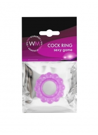 Лиловое эрекционное кольцо с 2 рядами стимулирующих шариков - Erowoman-Eroman - в Таганроге купить с доставкой