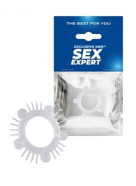 Эластичное эрекционное кольцо с шишечками и шипами - Sex Expert - в Таганроге купить с доставкой