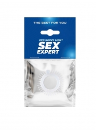 Эластичное эрекционное кольцо с шипиками и шариком - Sex Expert - в Таганроге купить с доставкой