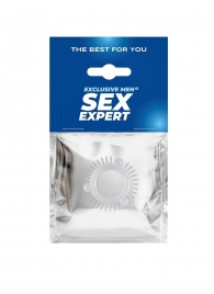 Эластичное эрекционное кольцо с 3 шариками и шипами - Sex Expert - в Таганроге купить с доставкой