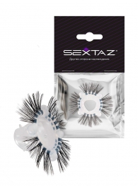 Эластичное эрекционное кольцо с черными «ресничками» - Sextaz - в Таганроге купить с доставкой