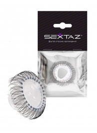 Эластичное эрекционное кольцо с длинными черными «ресничками» - Sextaz - в Таганроге купить с доставкой