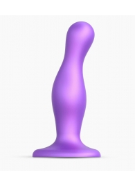 Фиолетовая насадка Strap-On-Me Dildo Plug Curvy size M - Strap-on-me - купить с доставкой в Таганроге