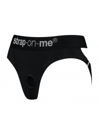 Черные трусики для насадок Heroine Lingerie Harness - size XL - Strap-on-me - купить с доставкой в Таганроге