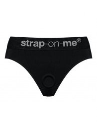 Черные трусики для насадок Heroine Lingerie Harness - size XL - Strap-on-me - купить с доставкой в Таганроге