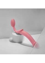 Розовый безремневой страпон Strap-on-me Semi-Realistic Bendable Strap-On size L - Strap-on-me - купить с доставкой в Таганроге