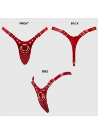 Красный пояс для фиксации насадок Strap-On-Me Leatherette Harness Fabulous - Strap-on-me - купить с доставкой в Таганроге