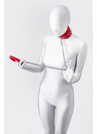 Красный ошейник с подкладкой из меха - ToyFa - купить с доставкой в Таганроге