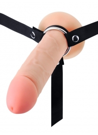 Мужской полый страпон на регулируемых ремешках - 22 см. - Sex Expert - купить с доставкой в Таганроге
