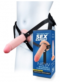 Мужской полый страпон на регулируемых ремнях - 18,5 см. - Sex Expert - купить с доставкой в Таганроге