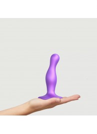 Фиолетовая насадка Strap-On-Me Dildo Plug Curvy size S - Strap-on-me - купить с доставкой в Таганроге