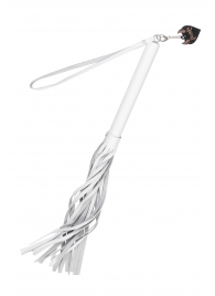 Белая кожаная плеть - 50 см. - Pecado - купить с доставкой в Таганроге