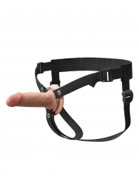 Телесный пустотелый фаллопротез 5’’ Hollow Silicone Strap-On - 14 см. - Pipedream - купить с доставкой в Таганроге