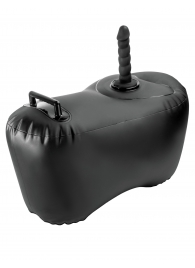 Черное надувное кресло с платформой для фиксации дилдо Body Dock Inflatable Love Seat - Pipedream - купить с доставкой в Таганроге