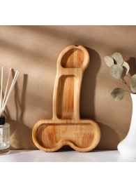 Деревянное блюдо для подачи в форме члена (25 х 16,5 х 1,7 см) - Сима-Ленд - купить с доставкой в Таганроге