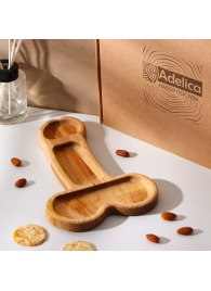 Деревянное блюдо для подачи в форме члена (25 х 16,5 х 1,7 см) - Сима-Ленд - купить с доставкой в Таганроге