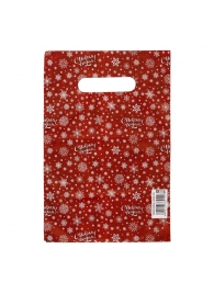 Красный подарочный новогодний пакет с вырубной ручкой (20х30 см) - Сима-Ленд - купить с доставкой в Таганроге