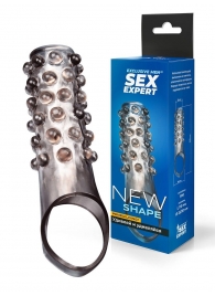 Дымчатая насадка на пенис с выпуклостями - 11 см. - Sex Expert - в Таганроге купить с доставкой